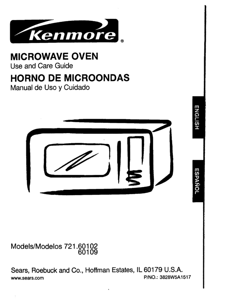 Kenmore 721.60109 Use and care guide
