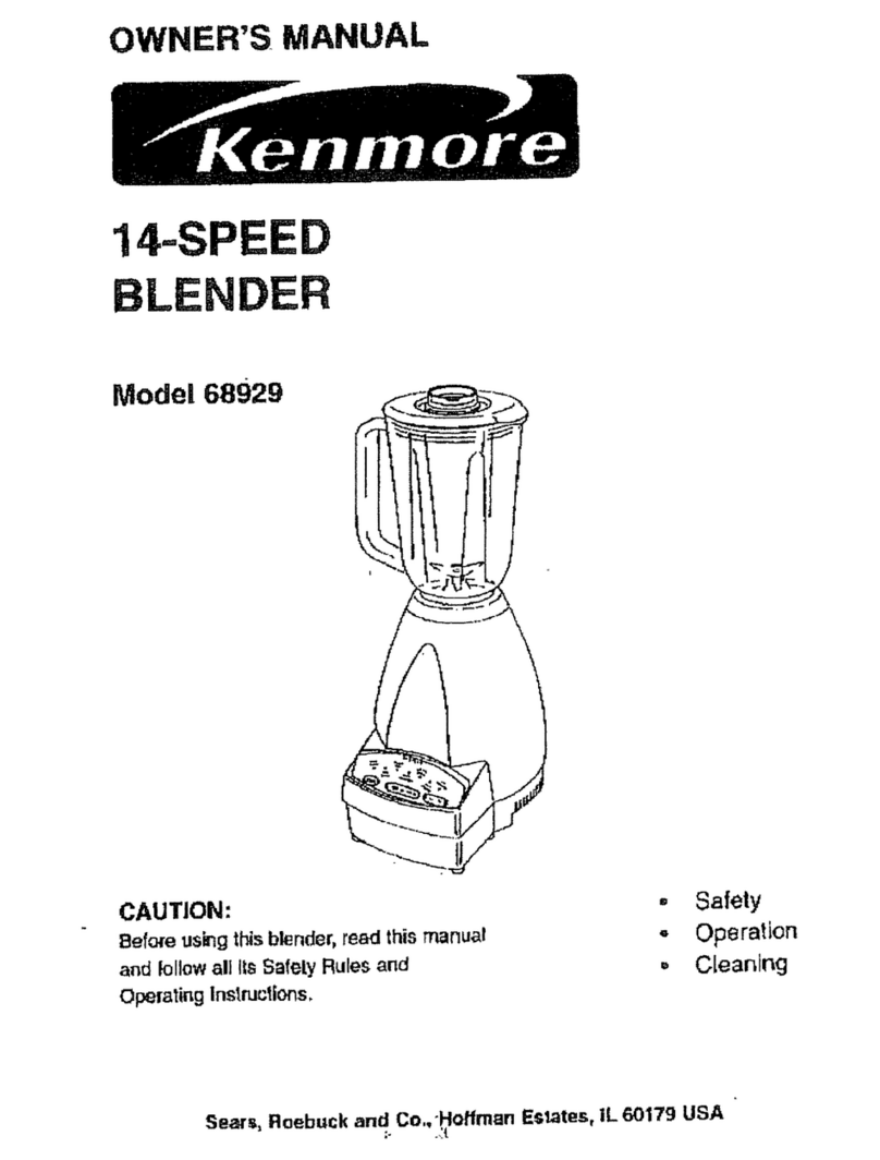 Kenmore 68929 User manual Kenmore 68929 User manual