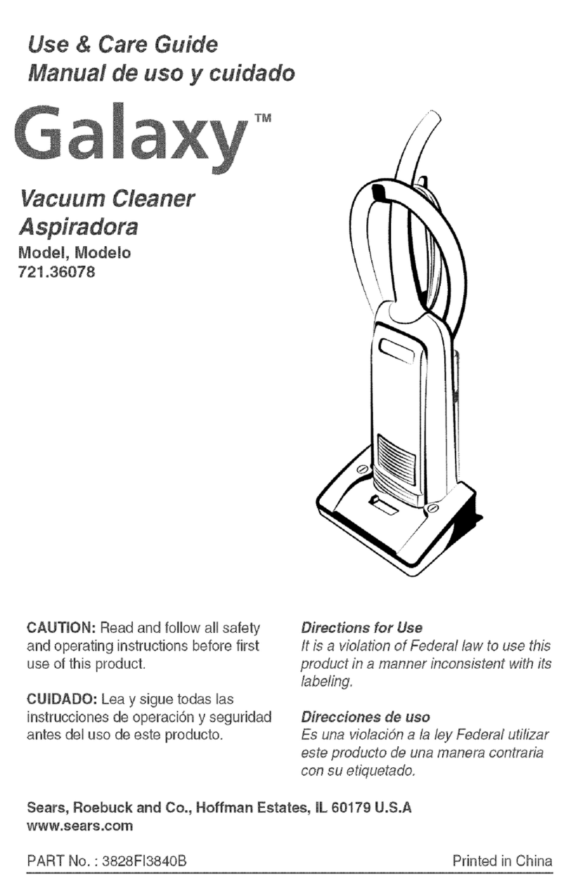 Kenmore Galaxy 721.36078 Use & care guide