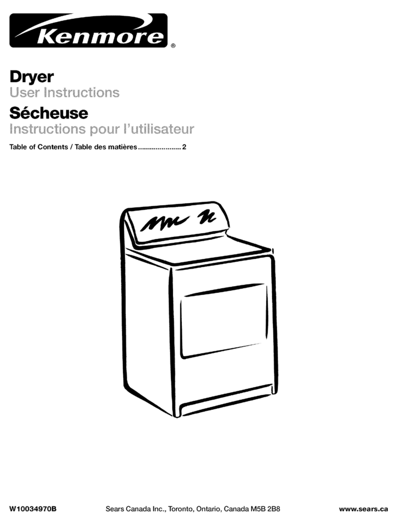 Kenmore 110C79592800 User manual