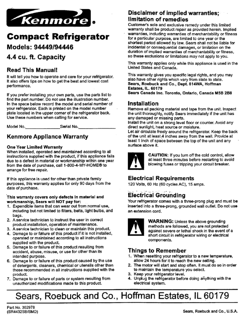 Kenmore 94446 user manual