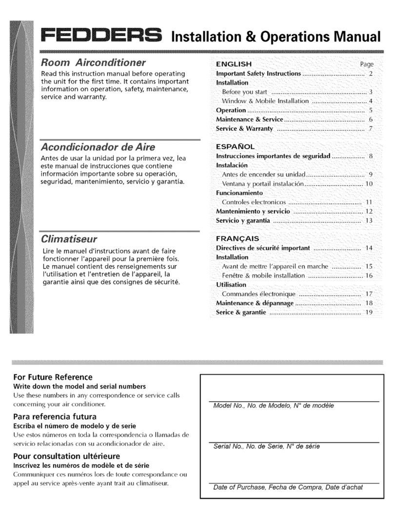 Fedders 23-23-0381N-002 s User manual