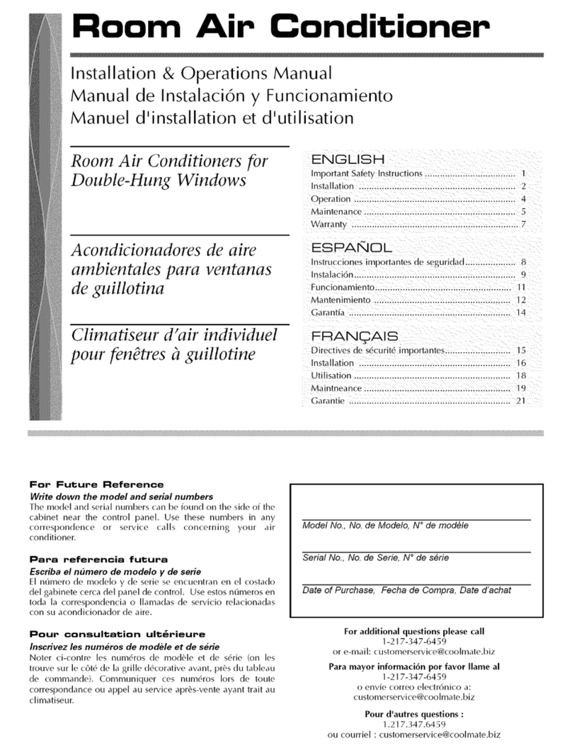 Fedders 23-23-0335N-007 s User manual