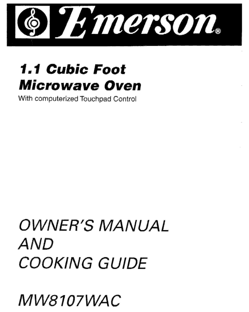 Emerson MW8107WAC Use and care manual