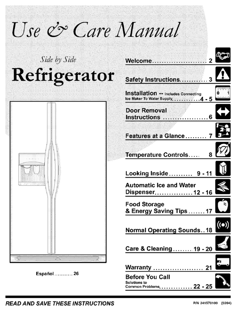 Frigidaire E23CS75DSS0 User manual Frigidaire E23CS75DSS0 User manual