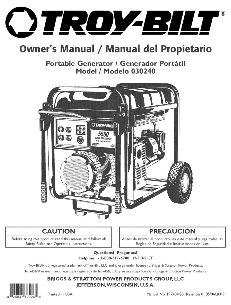 Troy-Bilt 30240 owner's manual
