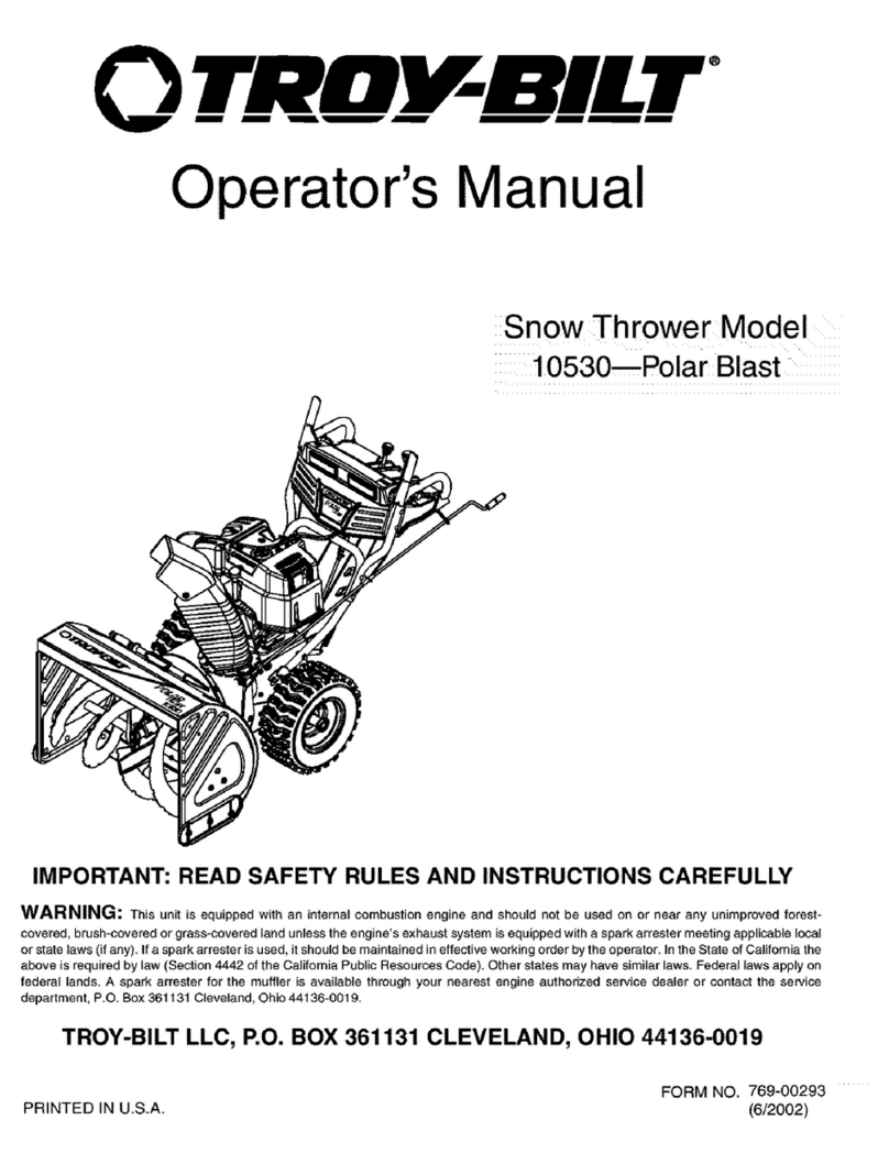 Troy-Bilt 10530-polar blast User manual