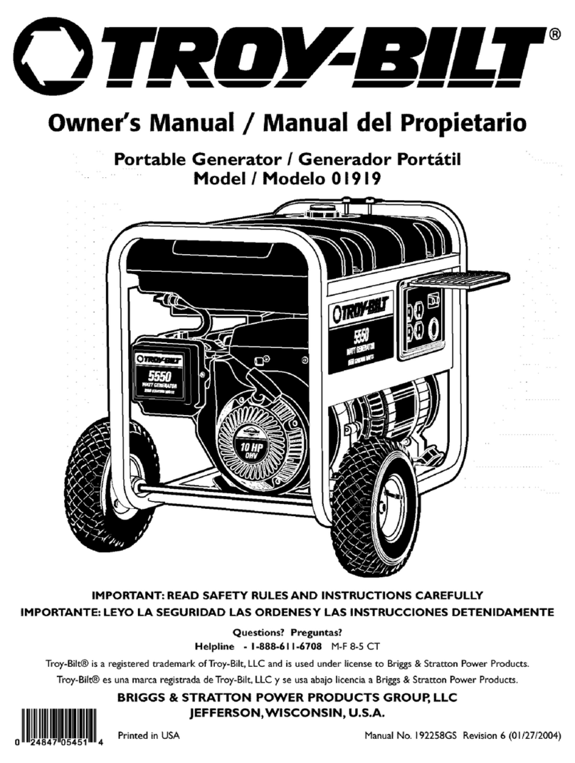 Troy-Bilt 1919 User manual