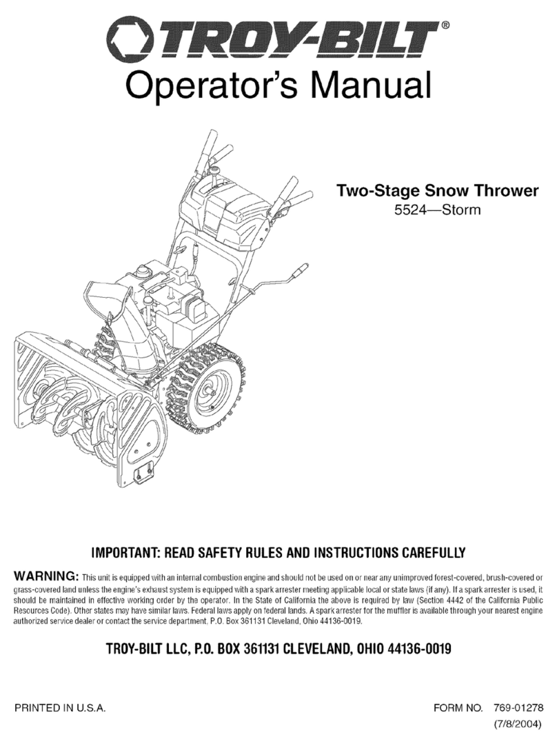 Troy-Bilt 5524-Storm User manual