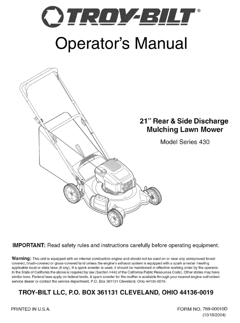 Troy-Bilt series 430 Operator's manual
