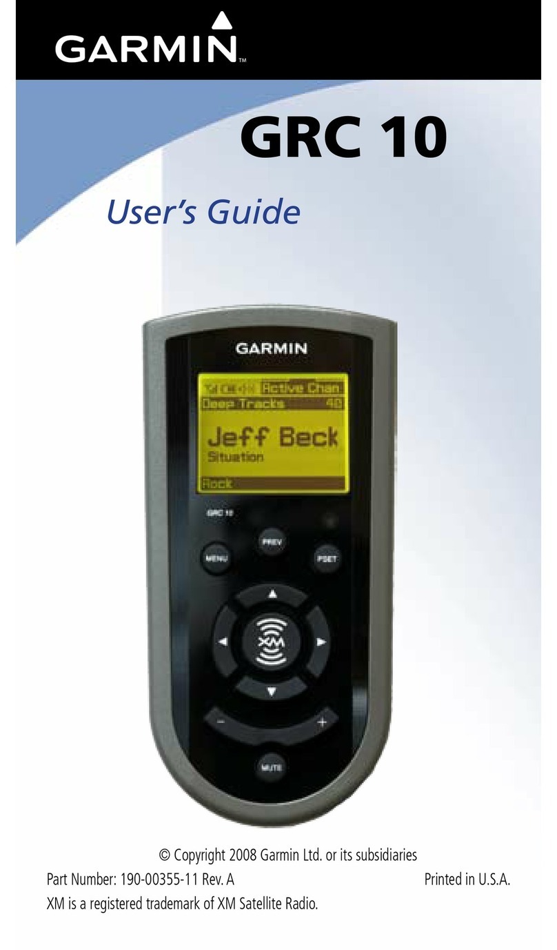 Garmin GRC 10 Remote Control User manual Garmin GRC 10 Remote Control User manual