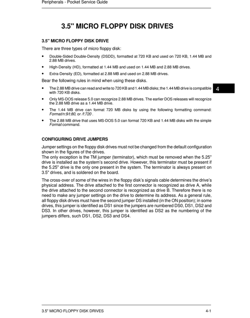Panasonic JU-257A - 1.44 MB Floppy Disk Drive Service guide