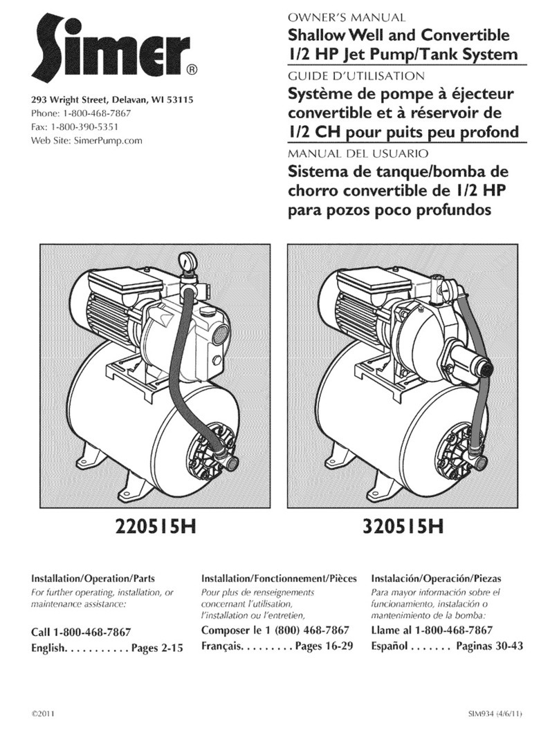 Simer 220515H User manual