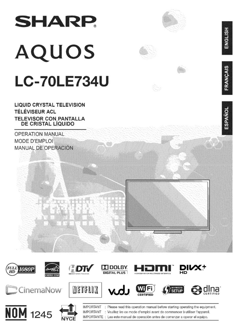 Sharp Aquos LC-70LE734U User manual