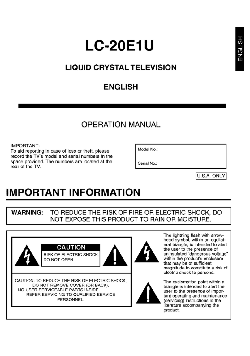 Sharp Aquos LC 20E1U User manual Sharp Aquos LC 20E1U User manual