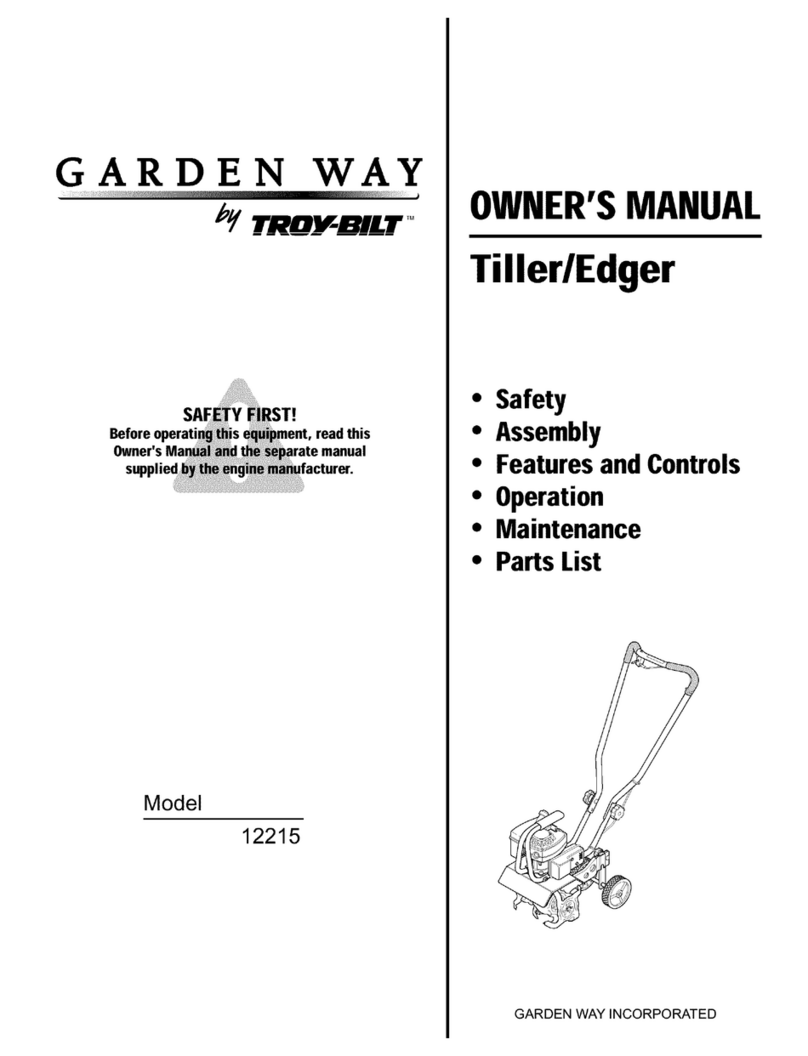 Troy-Bilt Garden way 12215 owner's manual