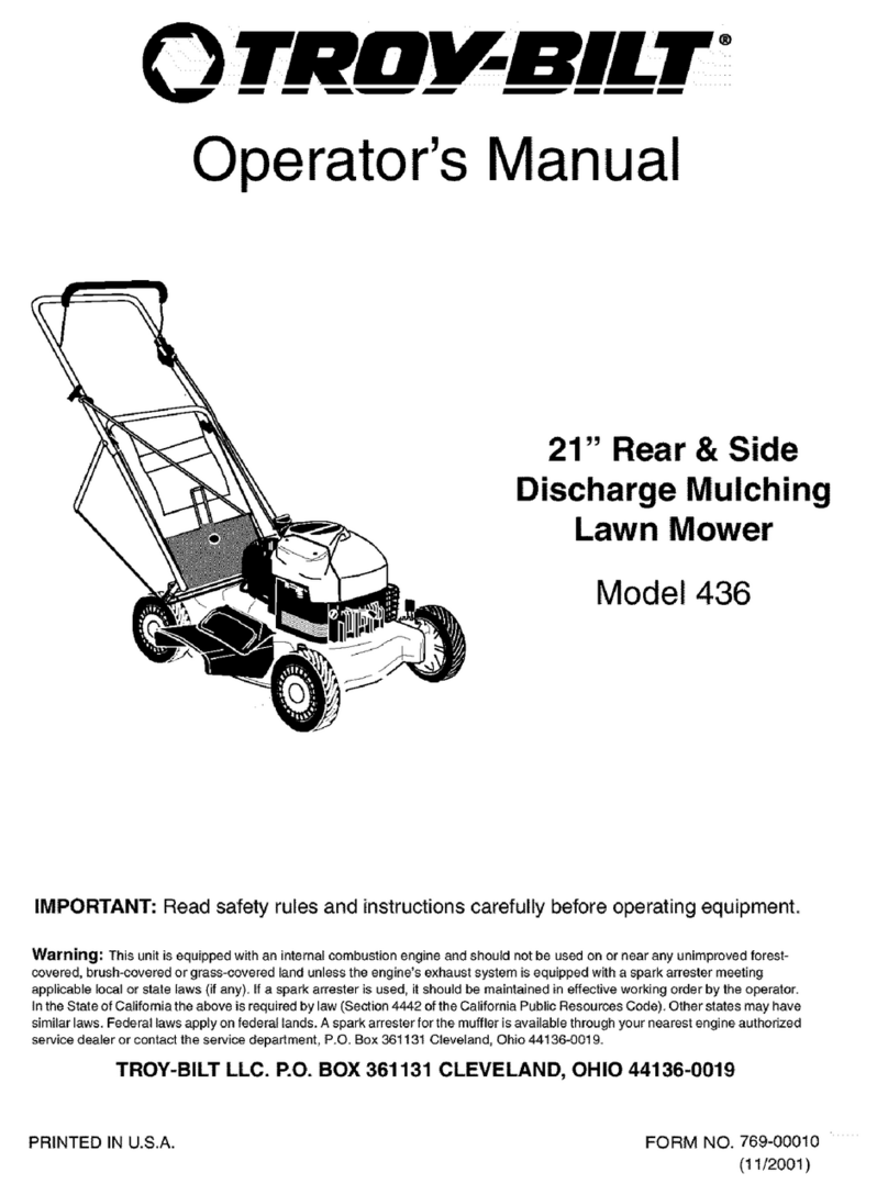 Troy-Bilt 436 User manual