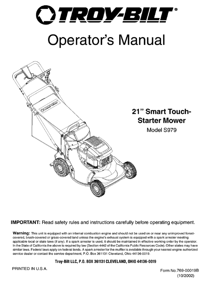 Troy-Bilt S979 Operator's manual