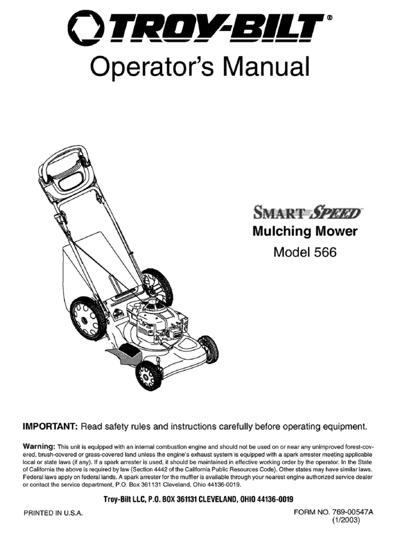 Troy-Bilt SmartSpeed 566 Operator's manual