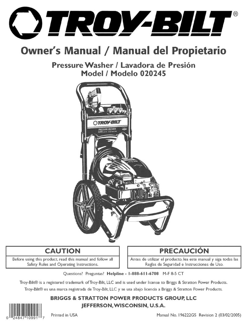 Troy-Bilt 20245 owner's manual