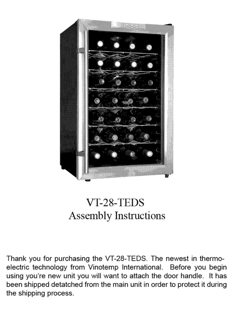 Vinotemp VT-28-TEDS Assembly instructions