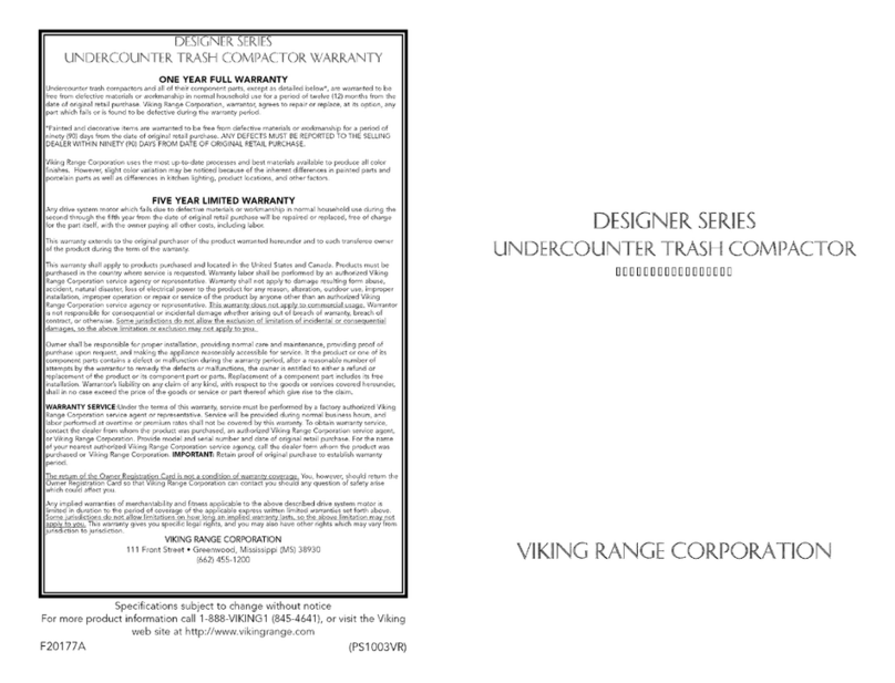 Viking Designer Series instructions