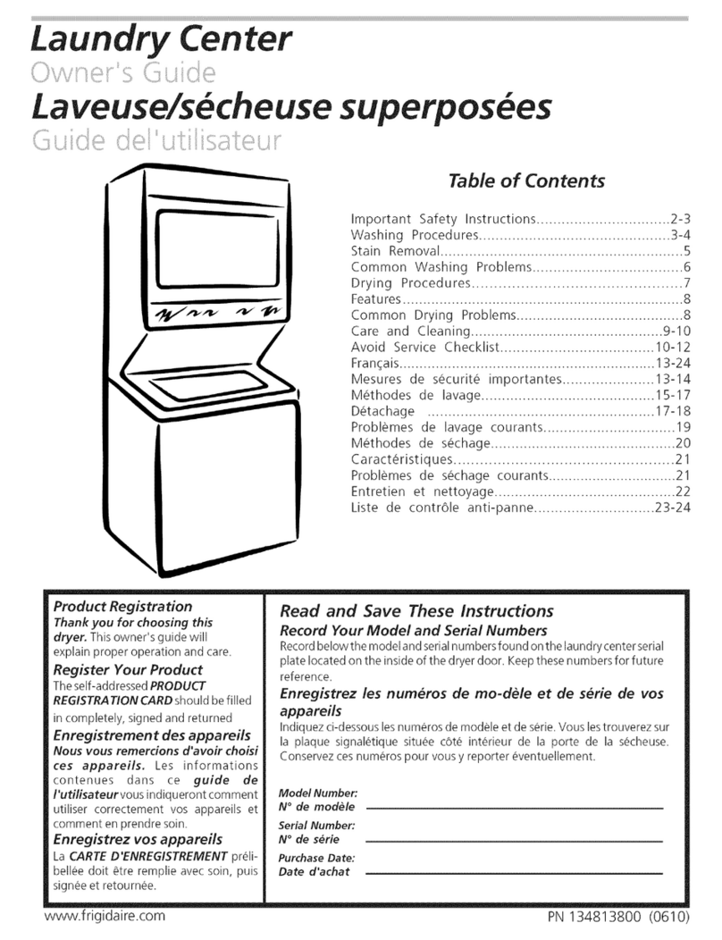 Frigidaire MEX731CFS2 User manual