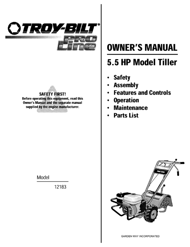 Troy-Bilt GARDEN WAY Pro line 12183 owner's manual Troy-Bilt GARDEN WAY Pro line 12183 owner's manual