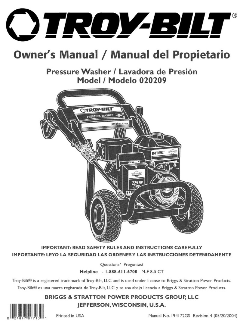 Troy-Bilt 20209 owner's manual