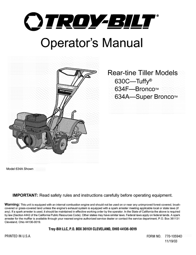 Troy-Bilt 634F--Bronco User manual