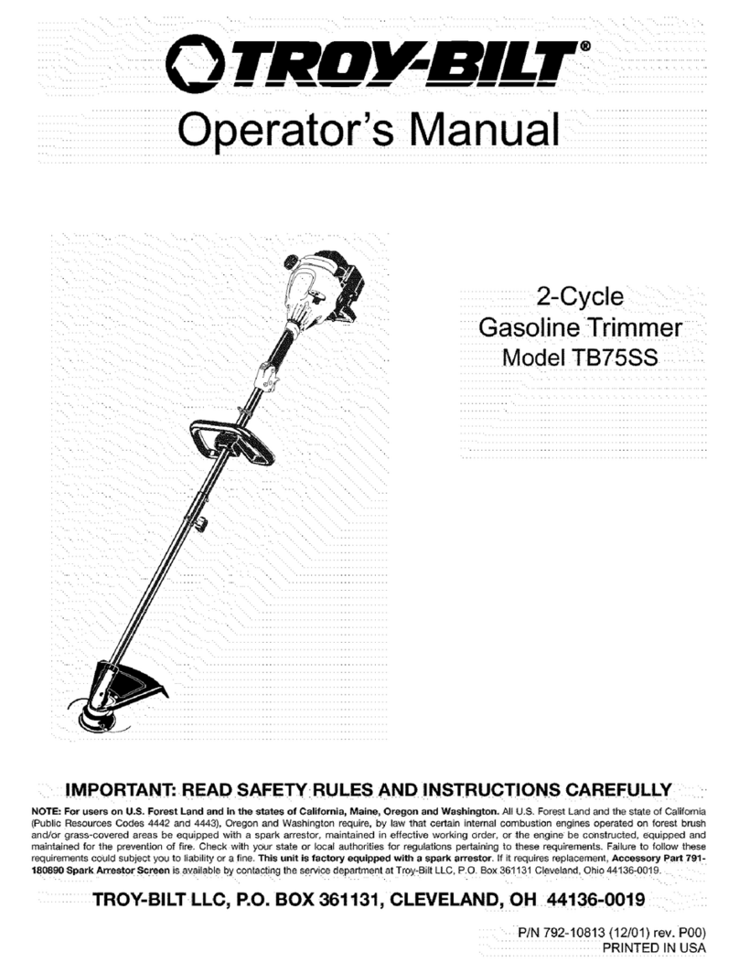 Troy-Bilt AST TB75SS User manual
