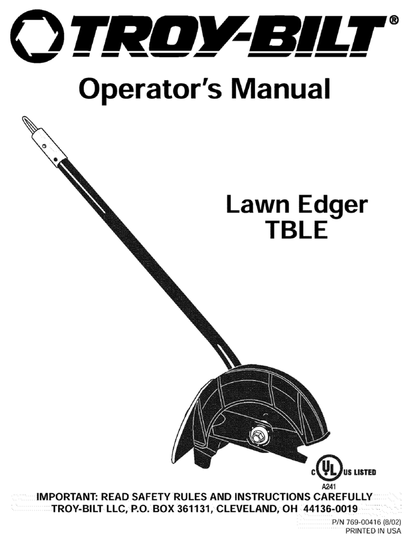 Troy-Bilt TBLE User manual