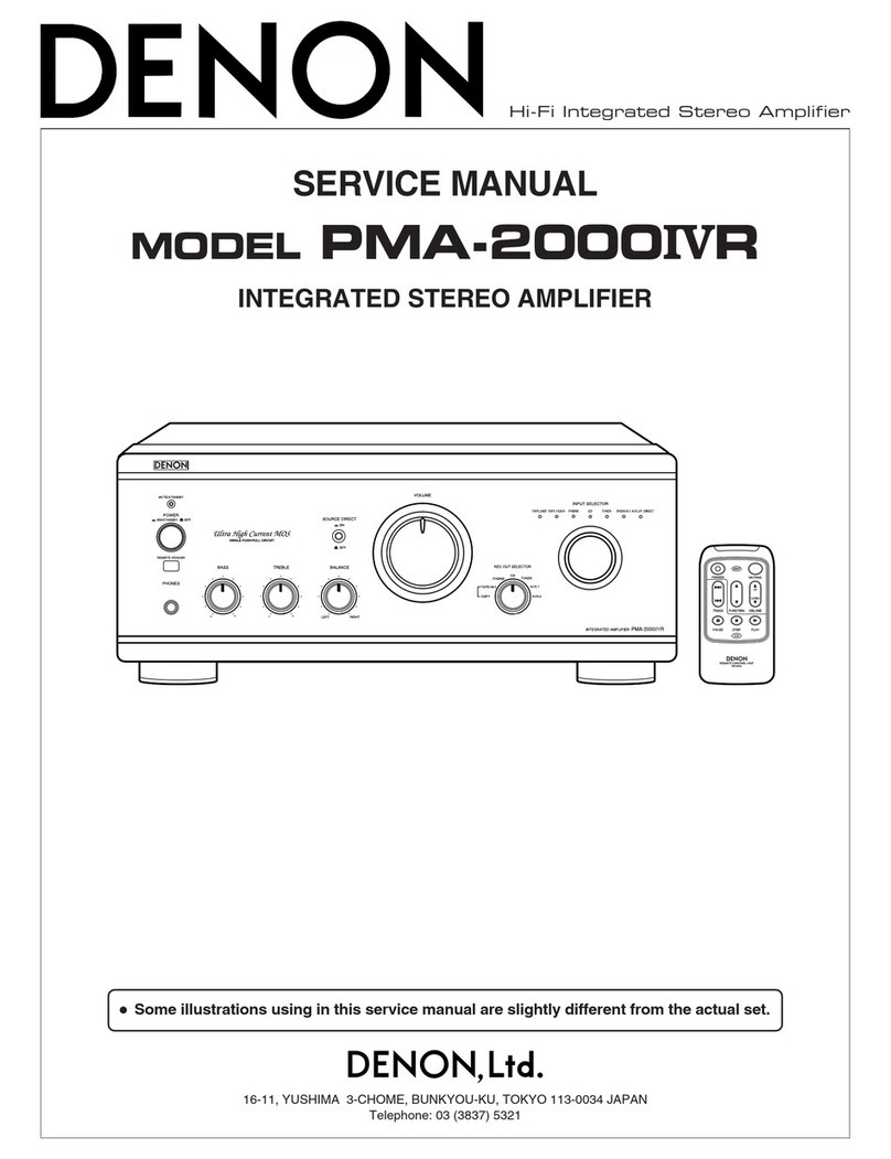 Denon PMA-2000 IV - Amplifier User manual