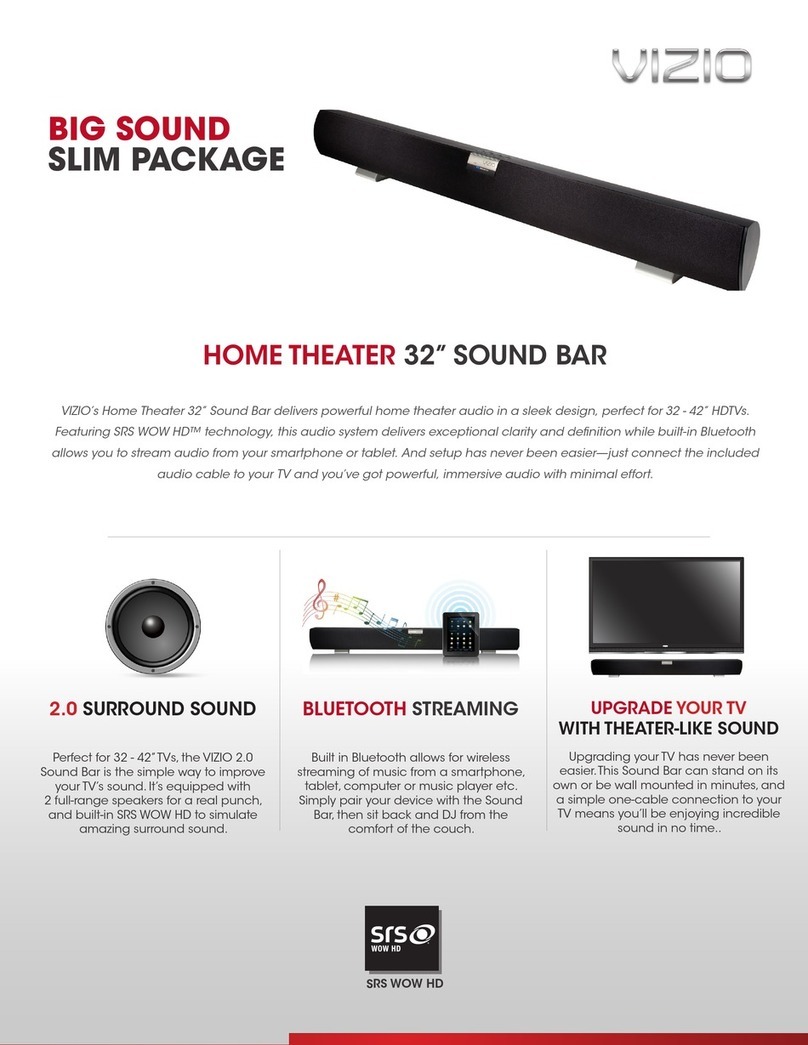 Vizio VSB207BT Specifications