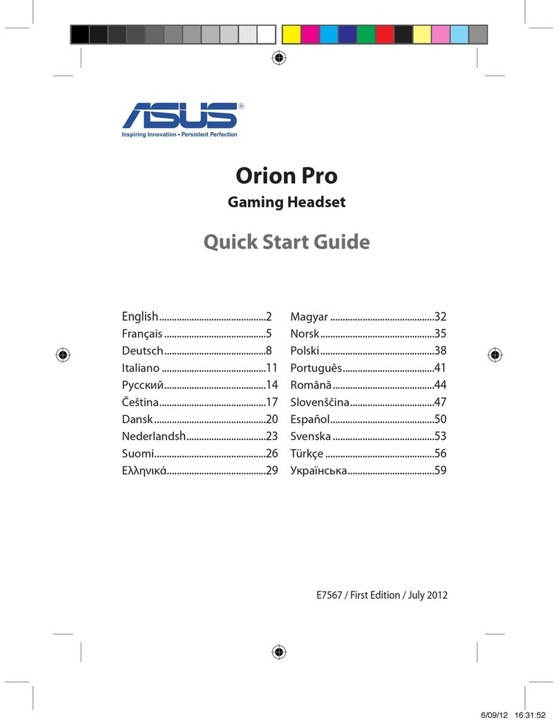 Asus Orion Pro quick start guide