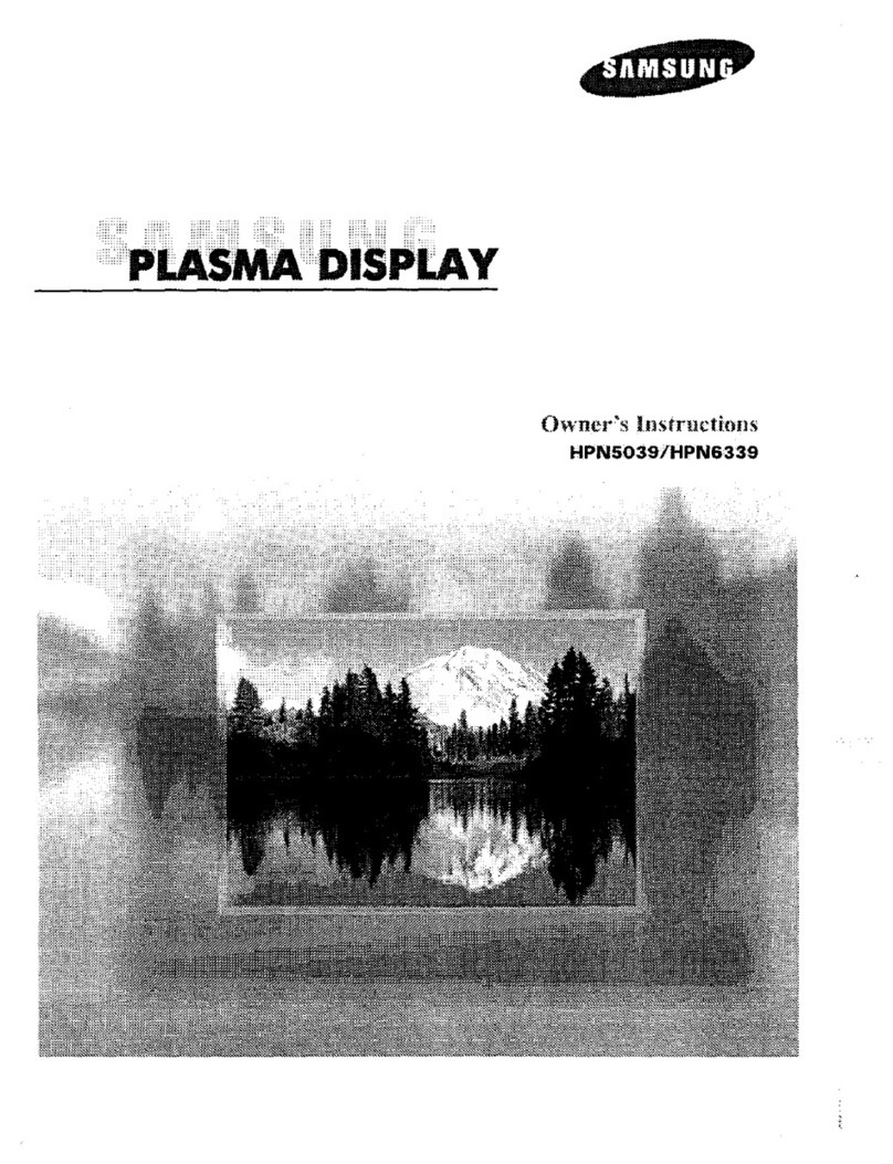 Samsung HPN5039 - 50" Plasma TV User manual Samsung HPN5039 - 50" Plasma TV User manual