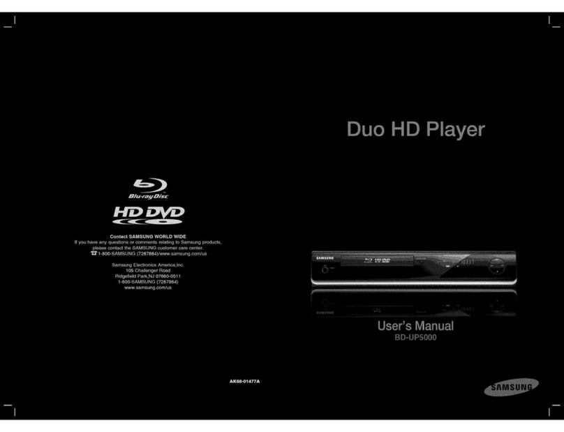 Samsung BD UP5000 - Blu-Ray Disc And HD DVD Player User manual