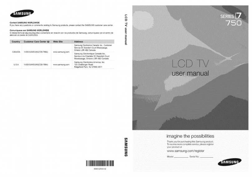 Samsung Series 7 750 LN46C750 Instruction Manual