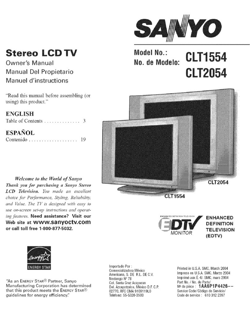 Sanyo CLT-1554 User manual