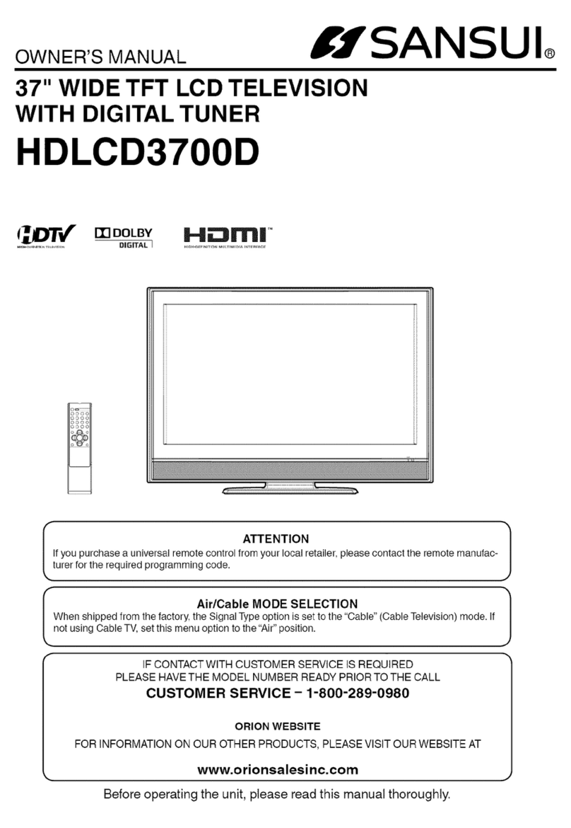 Sansui HDLCD3700D User manual Sansui HDLCD3700D User manual
