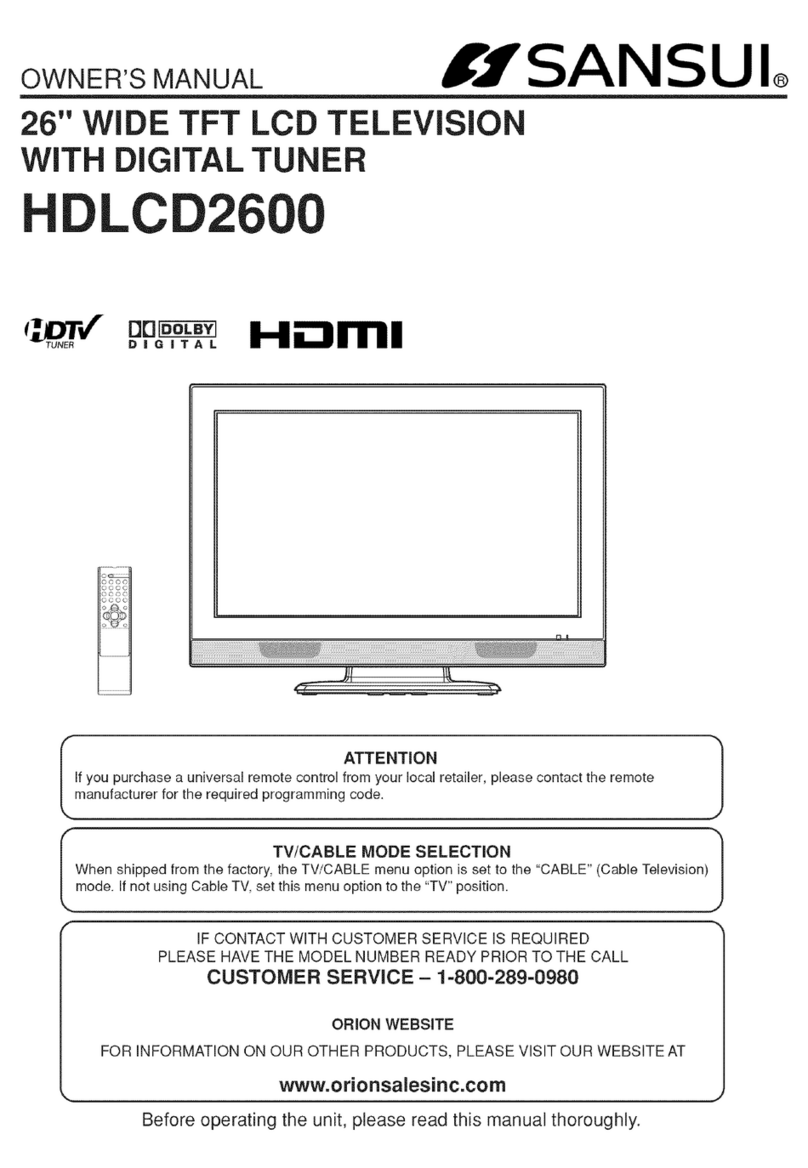 Sansui HDLCD2600 User manual Sansui HDLCD2600 User manual