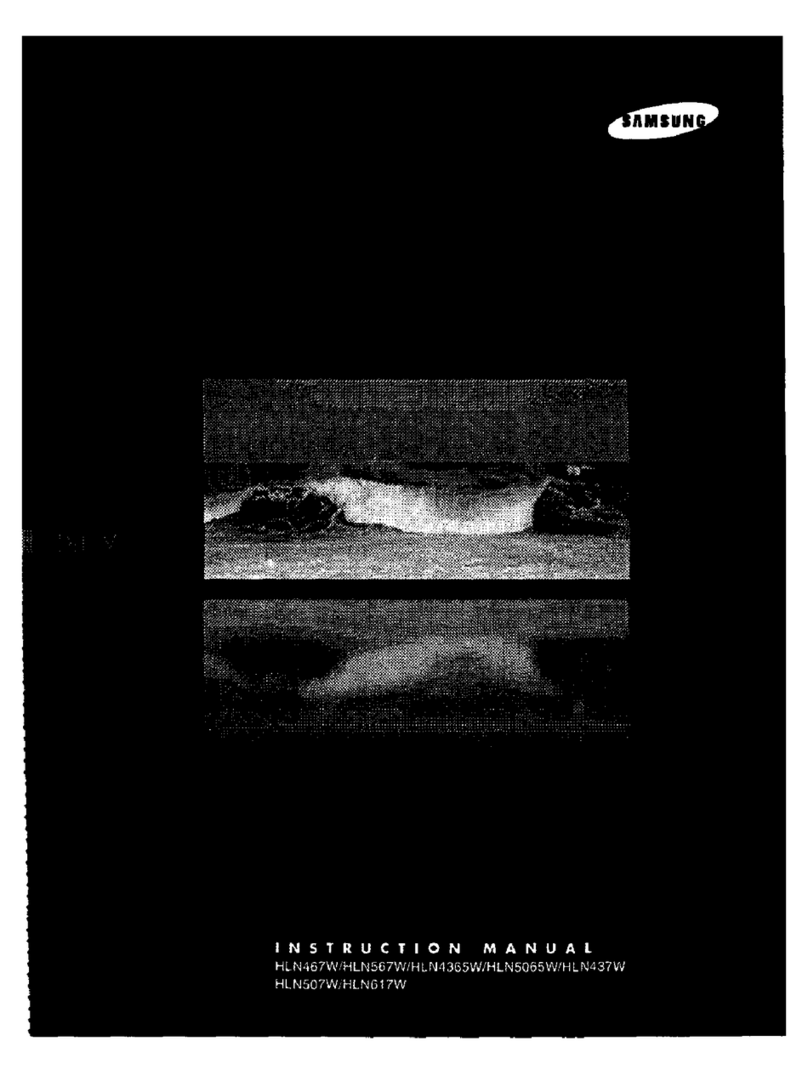 Samsung HLN437W - 43" Rear Projection TV User manual