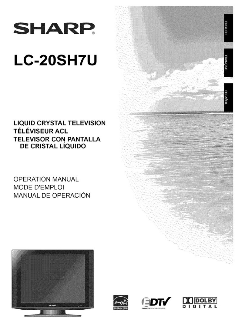 Sharp LC-20SH7U - 20" LCD TV User manual
