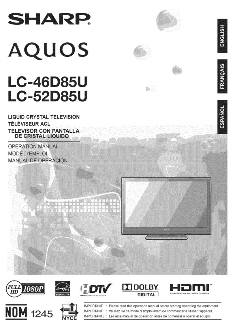 Sharp AQUOS LC-46D85U User manual Sharp AQUOS LC-46D85U User manual