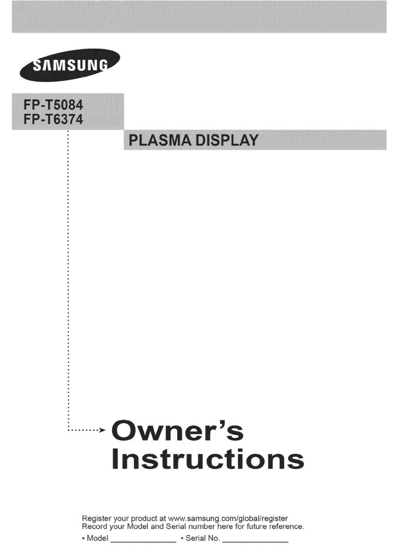 Samsung FPT5084 - 50" Plasma TV User manual
