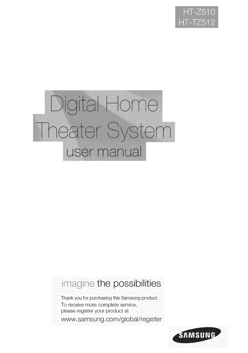 Samsung Z510 - HT Home Theater System User manual