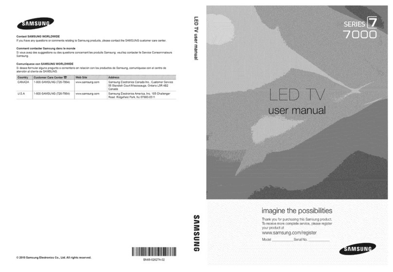 Samsung Series 7 7000 UN46C7000 User manual Samsung Series 7 7000 UN46C7000 User manual