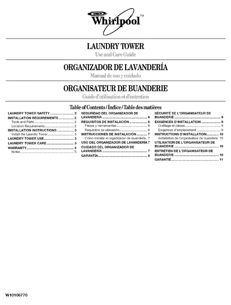 Whirlpool WVP9000ST0 User manual Whirlpool WVP9000ST0 User manual