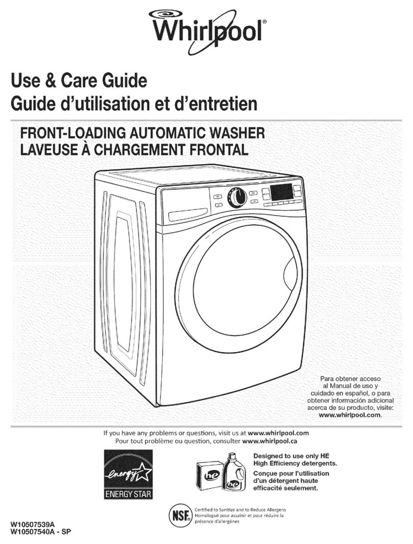Whirlpool WFL98HEBU0 Use & care guide