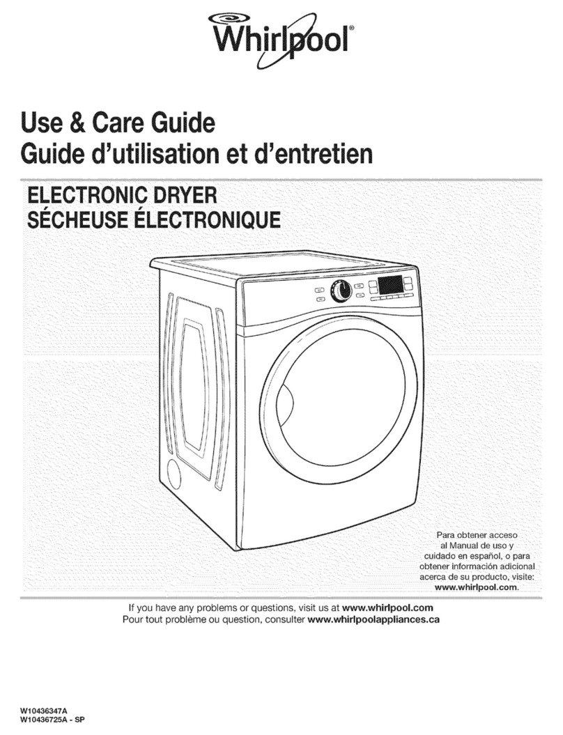 Whirlpool WEL98HEBU0 Use & care guide Whirlpool WEL98HEBU0 Use & care guide
